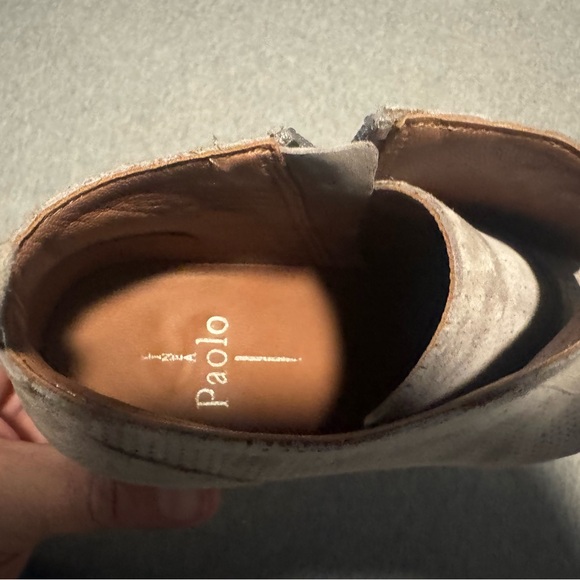 Paolo Light Gray Ankle Booties Size 8.5 - Picture 11 of 11